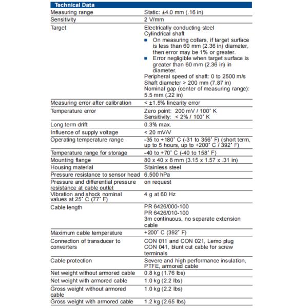EPRO PR6426/010-100+CON021 32mm Eddy Current Sensor