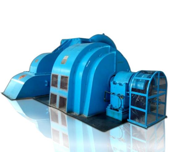 Carbon Steel Volute Material Pelton Turbine Generator for Irrigation Systems Rated Voltage 400V 800V 6300V 10500V