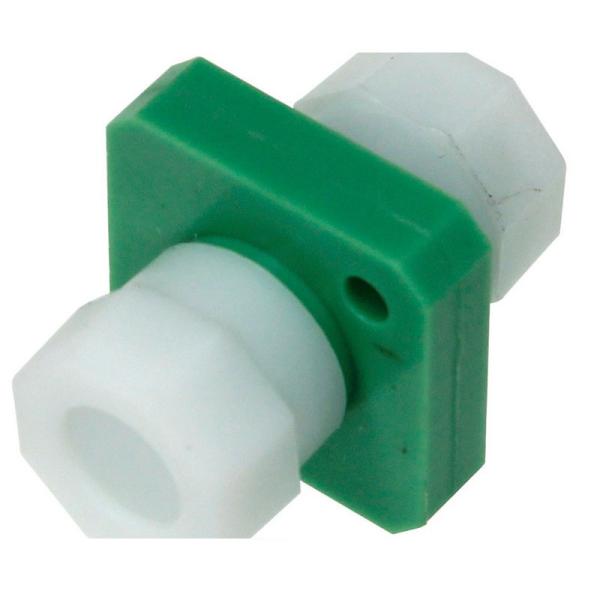 Fiber Optic Fc To Fc Coupler Simplex Multimode APC Zirconia Metal Square Flange