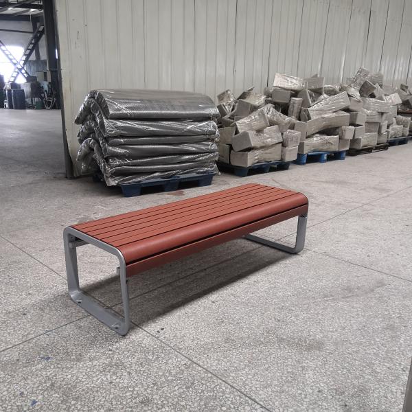 Outdoor Furniture Composite Wood Long Bench Seat Public Park Garden Patio Bench
