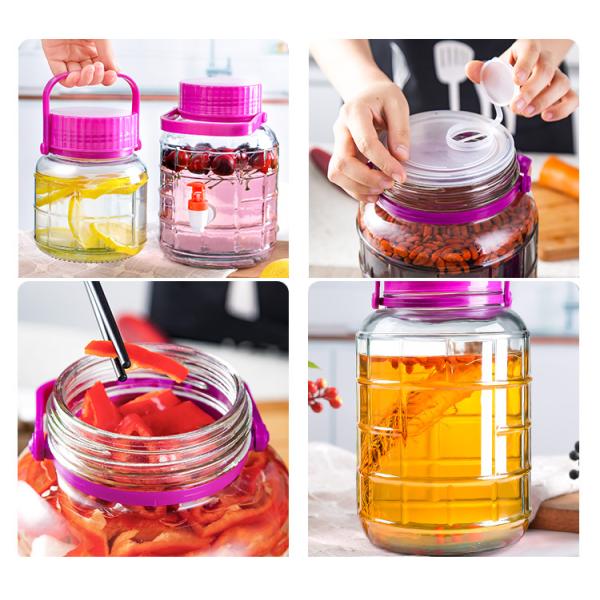 Выпивая распределитель напитка опарник 1 галлона воздухонепроницаемый стеклянный