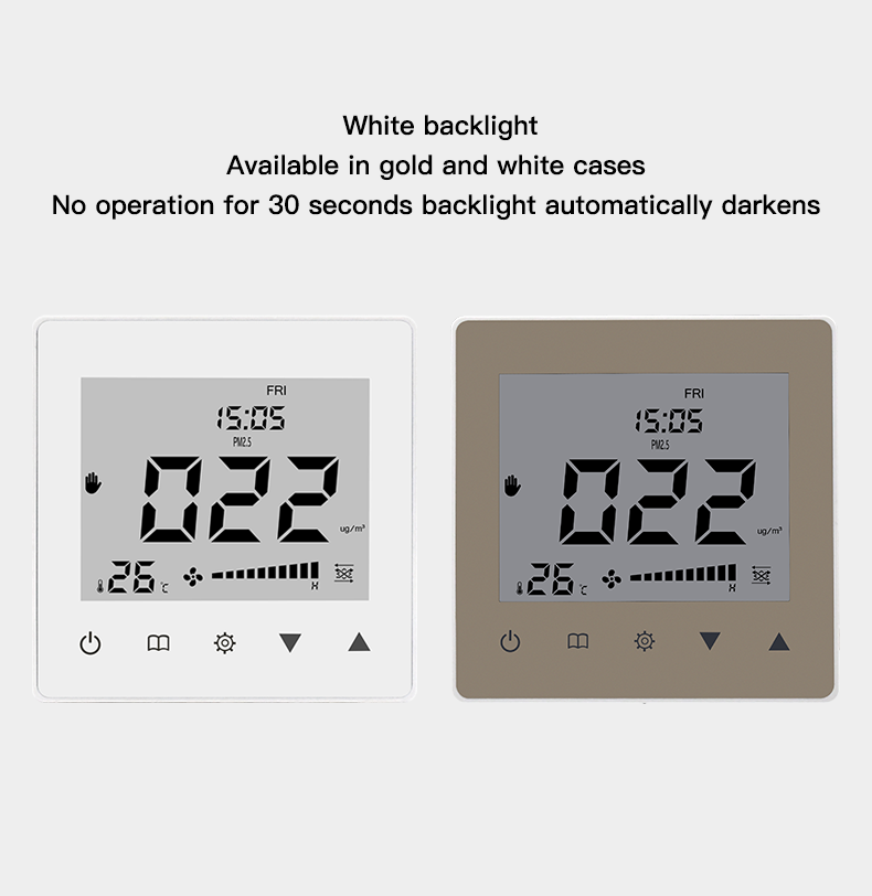 Smart Fresh Air LCD Digital Ventilation Controller With Timer Manual Mode For HVAC System