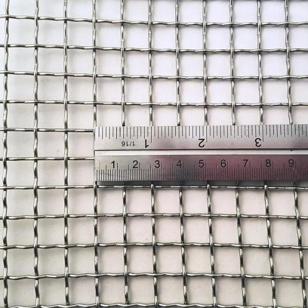 304 304l 316 316l 3 Mesh Stainless Steel Double Crimped Wire Mesh for Machine