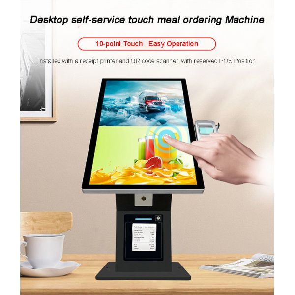 21.5 Inch Desktop Self-Service Touchscreen Ordering Machines Facial Recognition Function