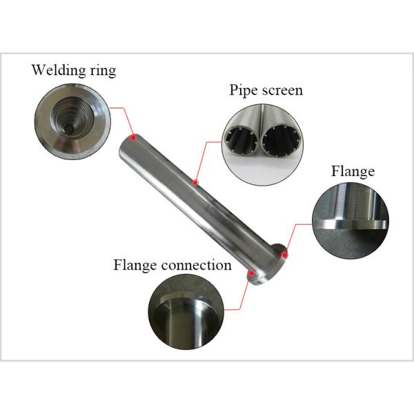 No Clogging Less Pressure Drop Wedge Wire Screen Pipe 0.02mm Slot