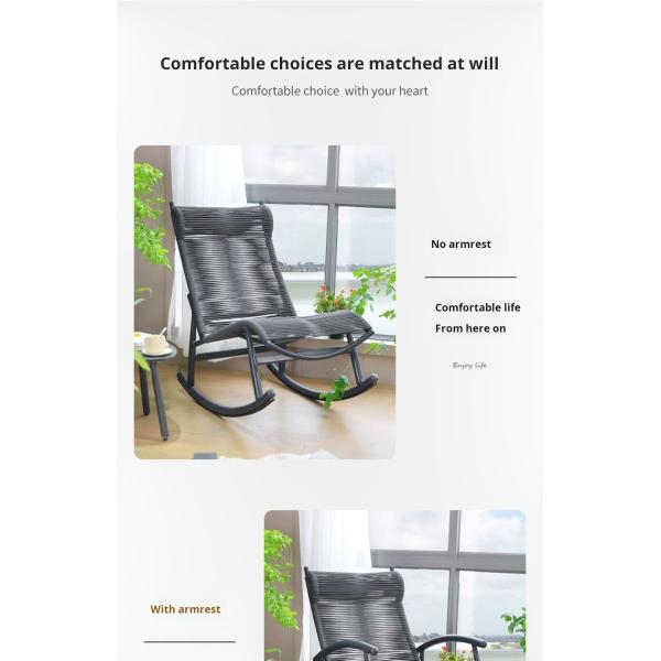 Rattan / Wicker Leisure Outdoor Rocking Chair Aluminum