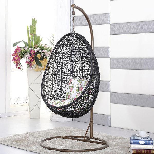 Mail Packing N Modern Design Single Swing Chair PE Rattan Hanging Chair for Apartment