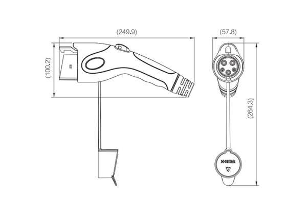 SAE J1772 Type Electric Vehicle Charging Plug IEC61851 EV Charging Gun