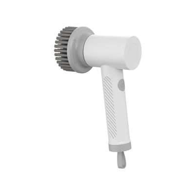 Modern White USB Charging Electric Cleaning Brush With Removable Wool Brush Head