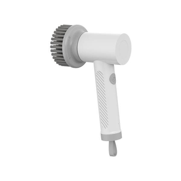 Modern White USB Charging Electric Cleaning Brush With Removable Wool Brush Head
