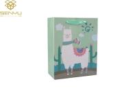 Eco Friendly 1500gsm Gift Box Packaging Green Paper Bags Ribbon Handle