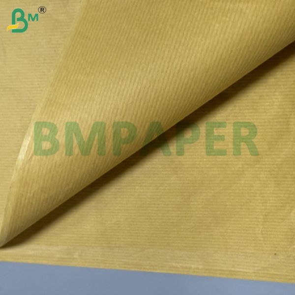 40gsm Golden Yellow Virgin Striped Kraft Paper Sheets, High Wet Strength