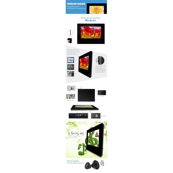 22 Inch Portable Wall Mount Lcd Display Metro Advertising Billboard Network Advertising Player