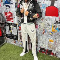 Autumn Streetwear Mens Hoodies Embroidery Patch Zip Up Hoodie Jacket