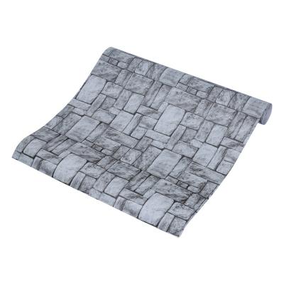 Vinyl Adhesive Stone Brick Wallpaper Modern 3D Design for Home Decor Vintage Style
