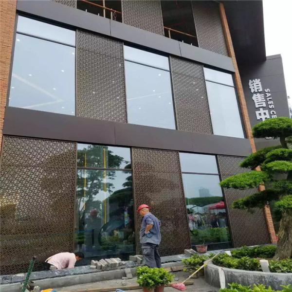 exterior wall partition large metal screen facade panel stainless steel screen