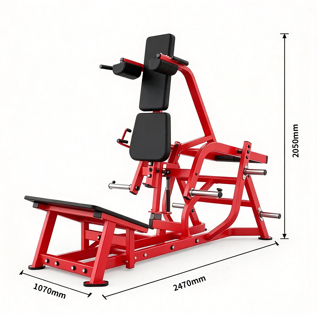 V Squat Machine Steel Plate Loaded Leg Training Equipment for Commercial Gym Strength Workouts