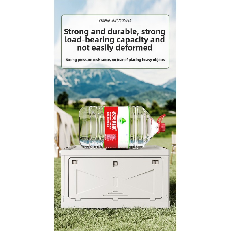 Large Capacity Outdoor Folding Storage Box Rectangle Shape Aluminum PP Box Creative Organizer for Camping Car Trunk