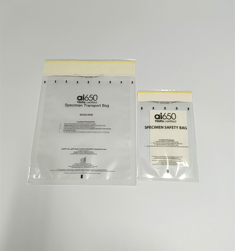 Сумка для образцов Biohazard 95 кПа с печатью образца слова