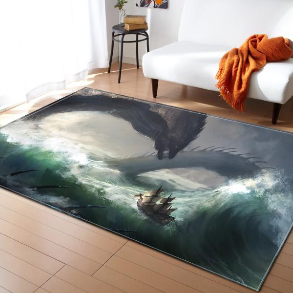 3D living room carpet, bedroom, dining room floor mat, door mat, pattern size customizable