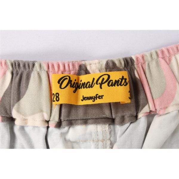 Camo Print Ladies Chino Trousers Elastic Cotton Twill Joggers