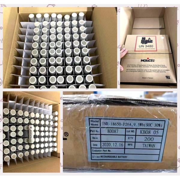 батарея MOLICEL P26A иона 2600mAh 3.7V 18650 Li для электрических инструментов