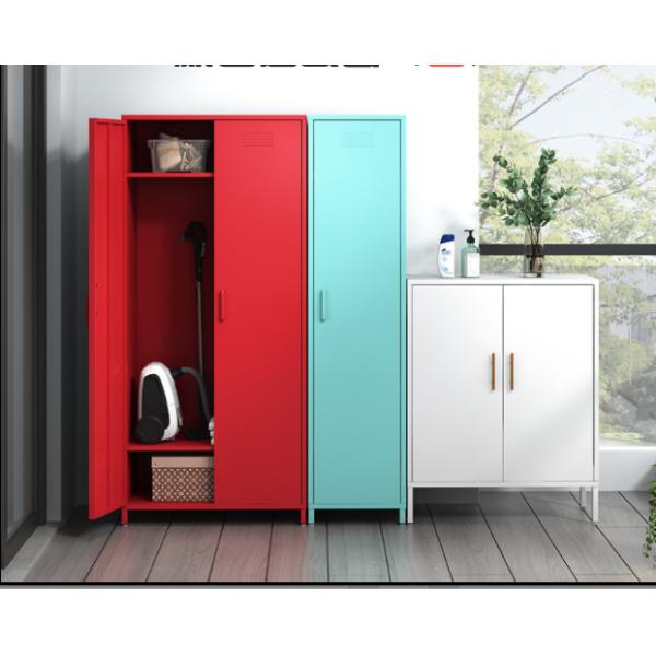 Orange H1700 Single Metal Locker Storage Cabinet Flat Packing With Ajustable Feet