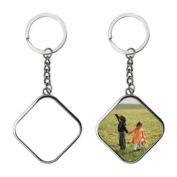 Sublimation Blanks Key Chain Custom Printing Logo Metal Zinc Alloy Sublimation Keychains Dad Mom Keychain