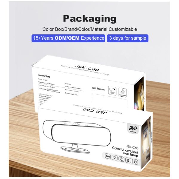 ABS PC Wall Lamps Gold RGB Dimmable LED Rechargeable E26 Base Wireless Battery Operated Remote Control Set 2 Living Room