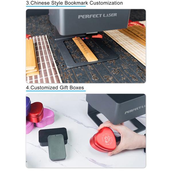 портативные мини настольные гравировка и автомат для резки отметки лазера 3W для древесины