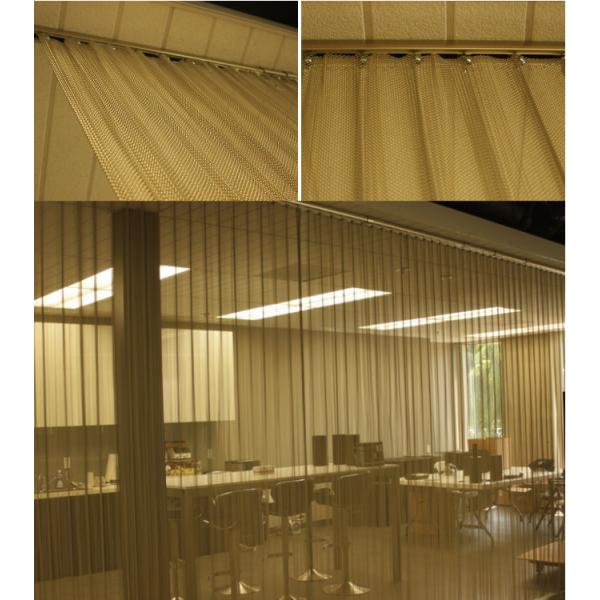 6x6mm Anodized Aluminium Flexible Metal Mesh Curtain Used For Exterior Decoration