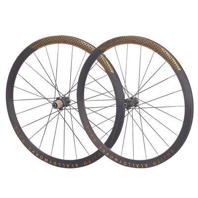 38mm Disc Brake Wheelset 700C Bicycle Wheelset 24 / 24H Tubeless Clincher 700C Bicycle Wheelset