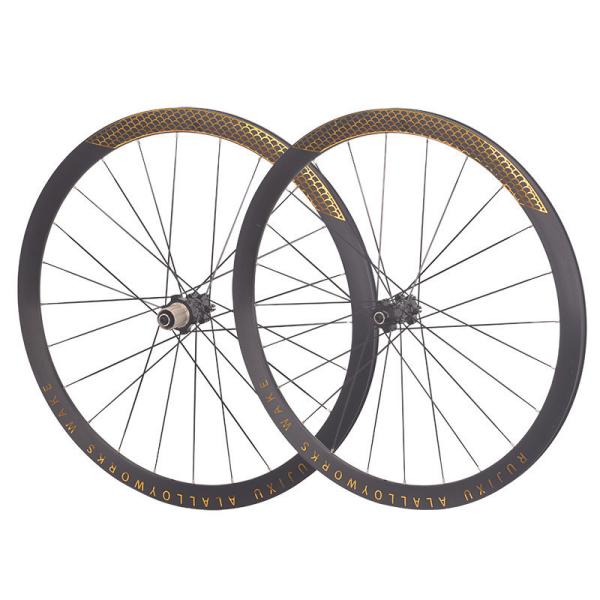 38mm Disc Brake Wheelset 700C Bicycle Wheelset 24 / 24H Tubeless Clincher 700C Bicycle Wheelset
