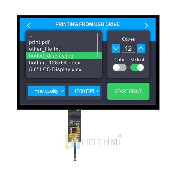 10.1 inch TFT LCD Display With PCAP |1280x800 Resolution LVDS Interface Sunlight Readable