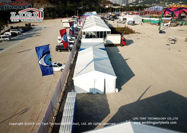 Music Festival 21m Marquee Tent With Plain White PVC Glass Wall
