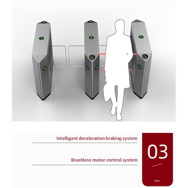 Fingerprint Train Station Turnstile Entrance Gates Steel For Temperature Range