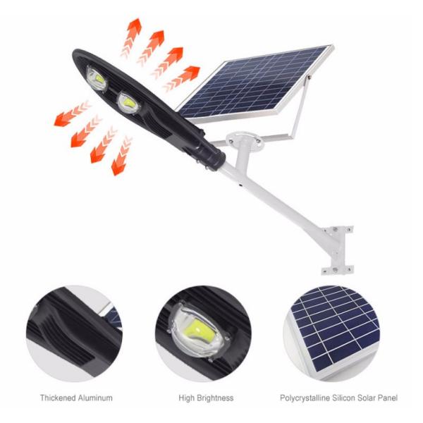 Dustproof Solar Led Parking Lot Lights High Power Efficient IP65 100W COB