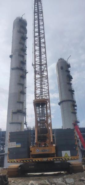 2017 Production Date XCMG Second-Hand Crawler Crane XGC260 93m Main Boom 66m Tower Jib 142t Counterweight 15000hrs Running Time