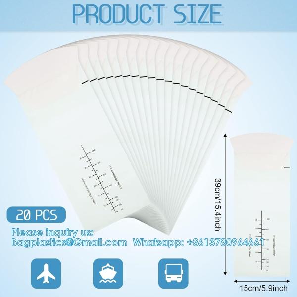 Disposable Puke Vomit Bag 1200ml Nausea Barf Bags Emesis Bags Portable Throw Bags For Kids Motion Sickness Car Taxi