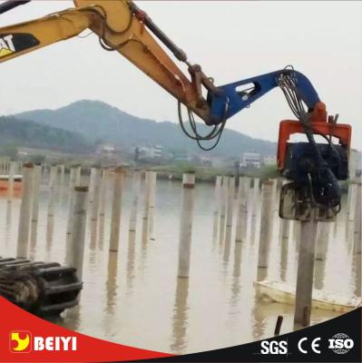 30cm diameter Prestressed concrete pipe pile hydraulic high frequency vibratory pile hammer/driver