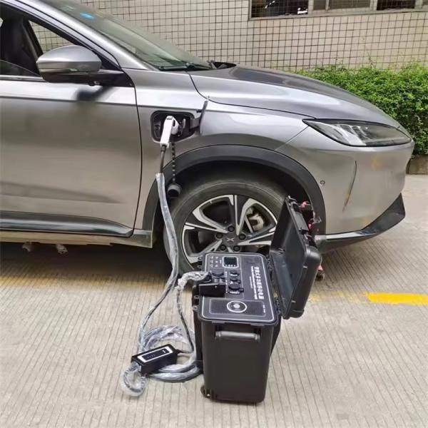 220v Outdoor Emergency Portable Electric Vehicle Charger Trolley Box Intelligent