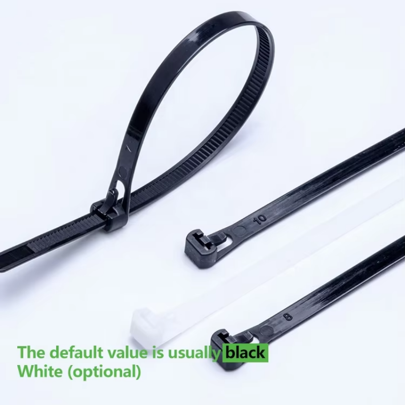 Releasable 200mm-400mm Length Nylon 66 Cable Ties Black Nylon Cable Ties
