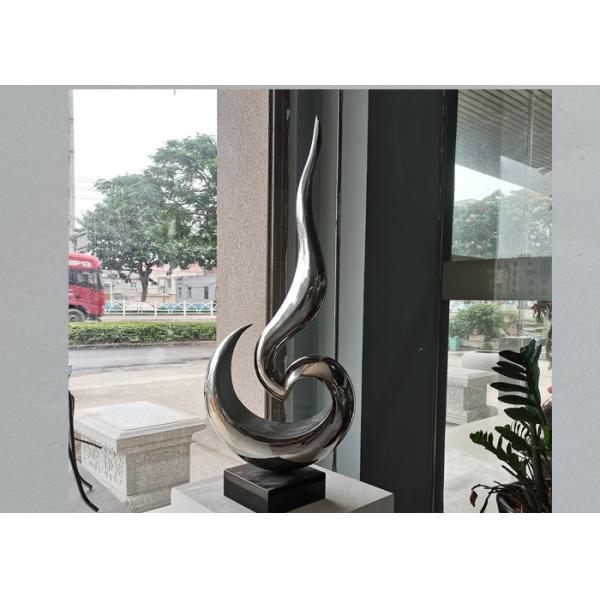 Contemporary Polished Stainless Steel Sculpture OEM For Home Decoration