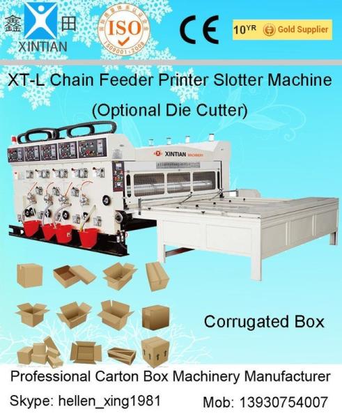 Pneumatic Locking Automatic Lubrication Carton Printing Slotting Machine With Gear Pumps