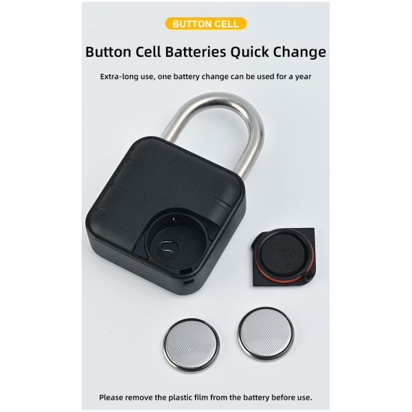 Security Electronic Combination Fingerprint Padlock School Locker Door Lock RARLUX IP67 Waterproof 12-Month Battery Life