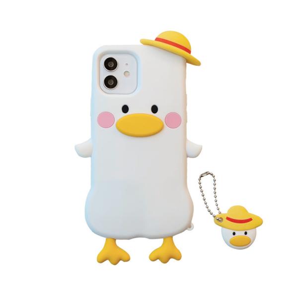 Cute Animal Duck Phone Cases 3D Water Resistant Dustproof For Iphone