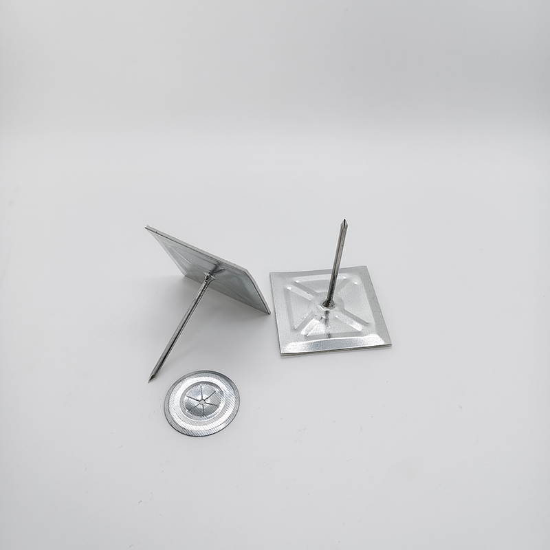 50 X 50mm Base 12GA Peel Press Hanger Self Adhesive Stick Hanger Stuck up Insulation Pin Insulation Hanger Manufacturer