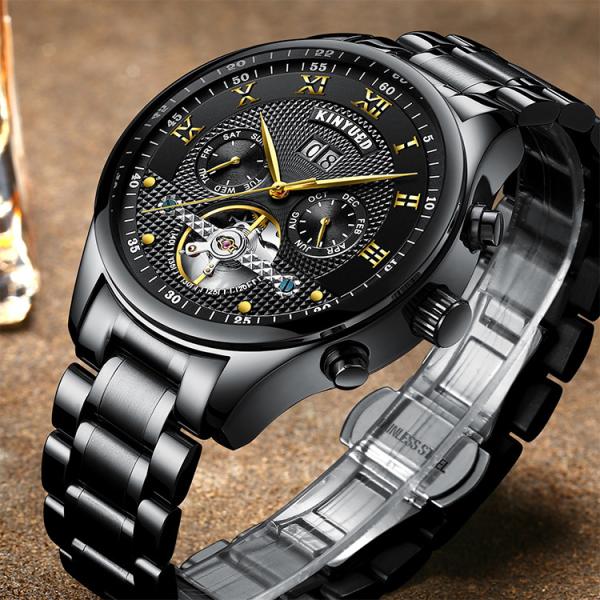 Automatic Wind Mechanical Wrist Watch No Battery Buckle Clasp