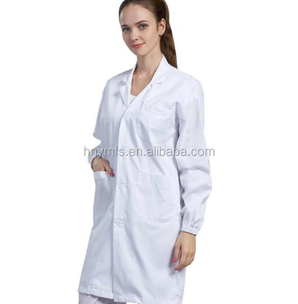 High Quality Hospital Uniforms White Lab Coat  for women Medical gown Doctor and Nurse Scrub  60% Cotton 40% Polyester