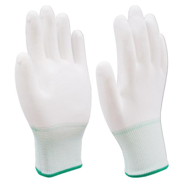 13 Gauge PU Coated Polyester Handling Gloves Breathable Polyester Gloves